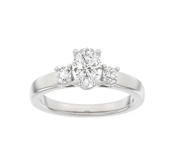 14 kt hvidguld Classic Luxury by Siersbøl, med i alt 1,33 ct Top Wesselton / SI